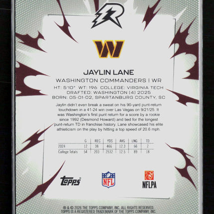 2026 Topps Resurgence Jaylin Lane #200 RC 208/250