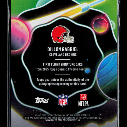 2025 Topps Cosmic Chrome Football Dillon Gabriel #FFS-DG 07/99 Auto