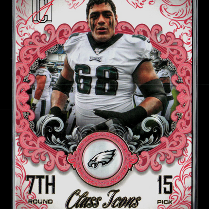 2025 Topps Signature Class Class Icons Jordan Mailata #CI-14 Pink 14/25