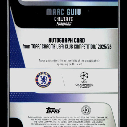 2026 Topps Chrome UEFA Club Competitions Marc Guiu #CA-MG Purple 13/75 Auto