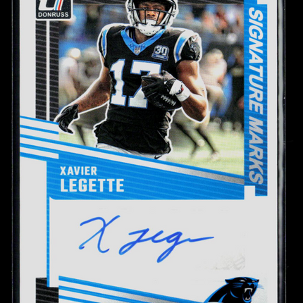 2025 Panini Donruss Football Xavier Legette #SM-XLE Signature Marks Auto