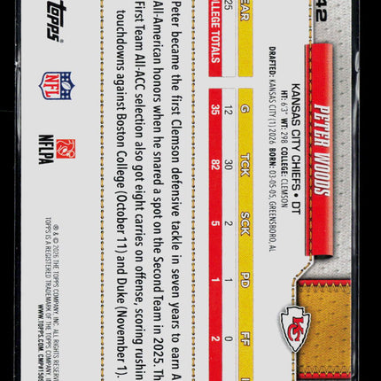 2026 Topps Peter Woods #342 RC Team Border