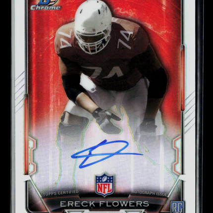 2015 Bowman Chrome Ereck Flowers #RCRA-EF Refractor RC Auto