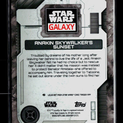 2026 Topps Star Wars Galaxy #3 Anakin Skywalker's Sunset Mini Diamond