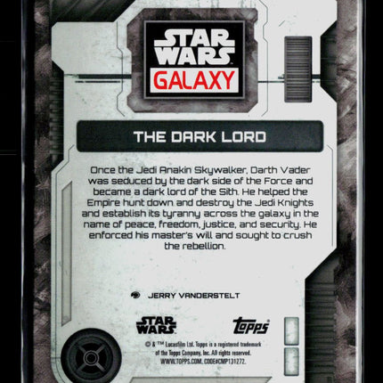2026 Topps Star Wars Galaxy Darth Vader the Dark Lord Mini Diamond #12