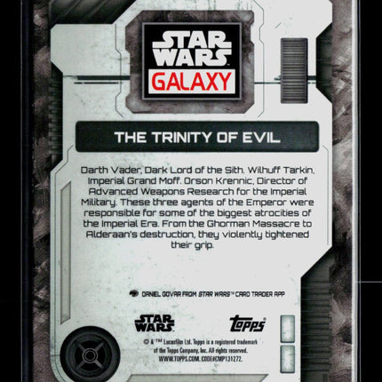2026 Topps Star Wars Galaxy The Trinity of Evil Vader Mini Diamond #23