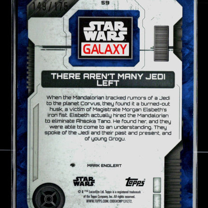 2026 Topps Star Wars Galaxy Ahsoka Tano Madolorian Blue 149/175 #59