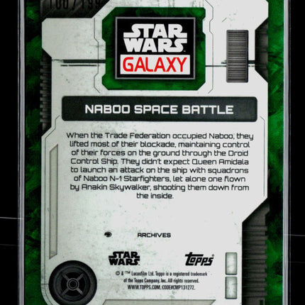 2026 Topps Star Wars Galaxy Naboo Space Battle Green /199 #88