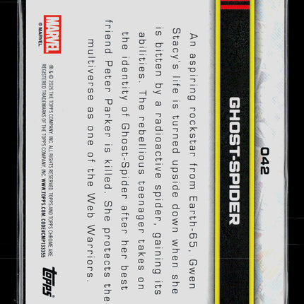 2026 Topps Chrome Marvel 18/50 #042 Ghost Spider Gold Wave