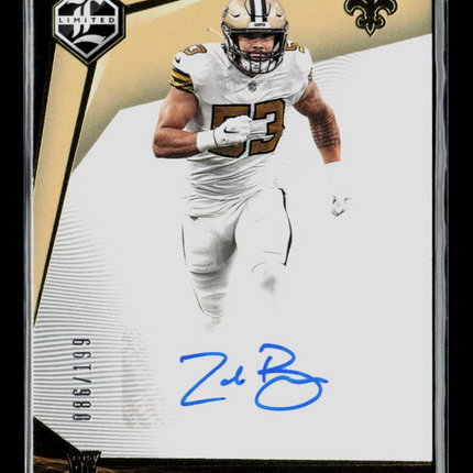 2020 Panini Limited Zack Baun #244 086/199 Auto