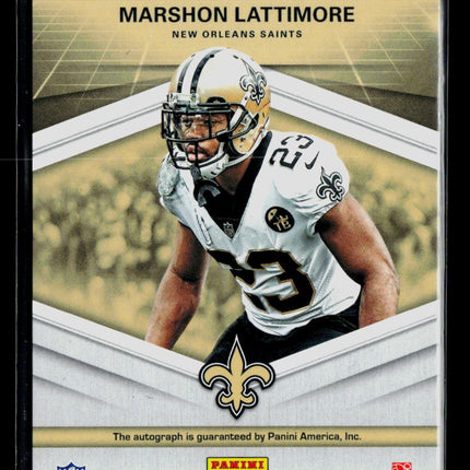 2019 Donruss Elite Back to the Future Marshon Lattimore #BFS-ML 86/99 Auto