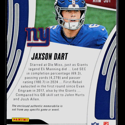 2025 Panini Absolute Football Jaxson Dart #ARM-JDT RC Jersey