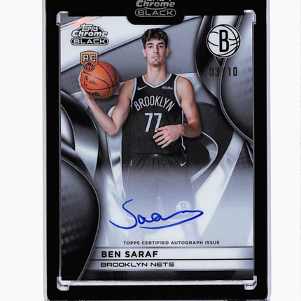2026 Topps Chrome Black Ben Saraf #RA-BS RC Auto