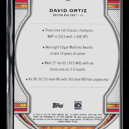 2023 Topps Tribute David Ortiz #52