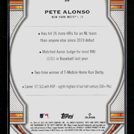 2023 Topps Tribute Pete Alonso #28