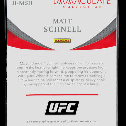 2021 Panini Immaculate Collection UFC Ink Matt Schnell #II-MSH RC 20/99 Auto