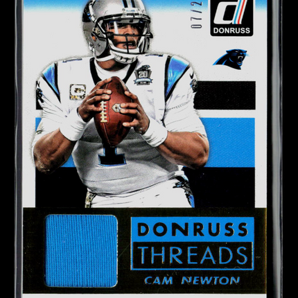 2015 Donruss Threads Cam Newton #DT-CN Jersey Patch 07/25