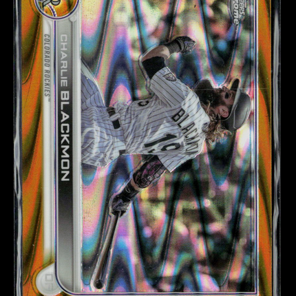 2022 Topps Chrome Charlie Blackmon #37 Gold Wave /50