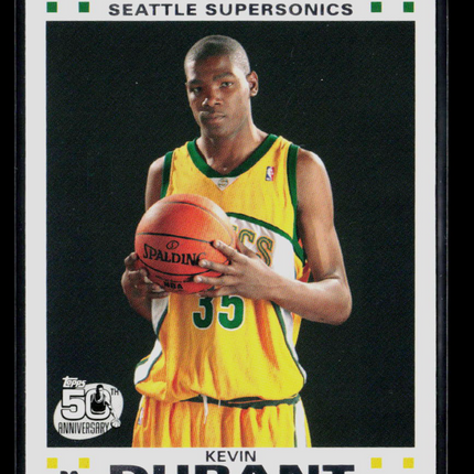 2007 Topps Kevin Durant #2 of 14 RC White Border
