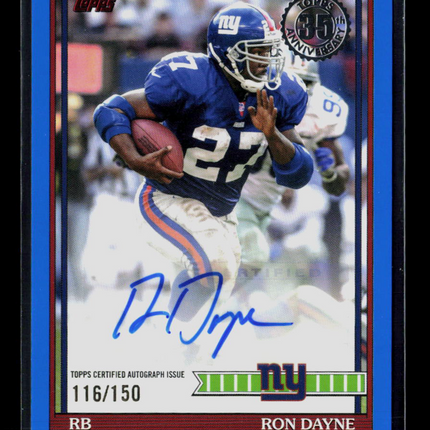 2026 Topps Flagship Football Ron Dayne #91AC-RDA Blue 116/150 Auto