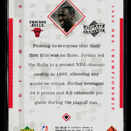 1999 Upper Deck Athlete of the Century Triumphs Michael Jordan #12