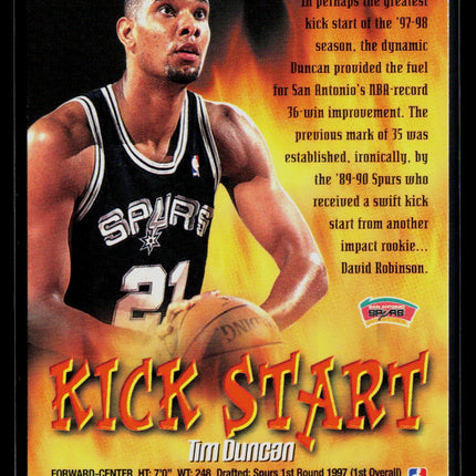 1999 Topps Kick Start Tim Duncan #KS1