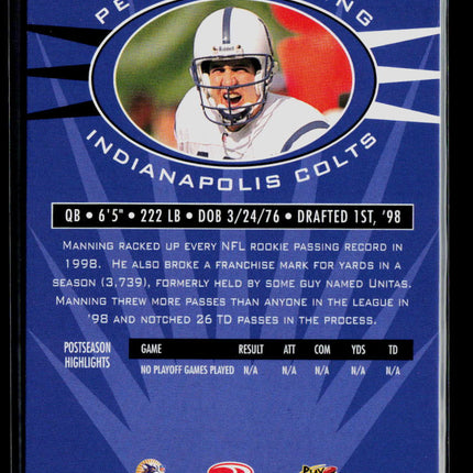1999 Donruss Preferred QBC Peyton Manning #112