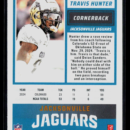 2025 Panini Score Travis Hunter #20 Gold RC /199