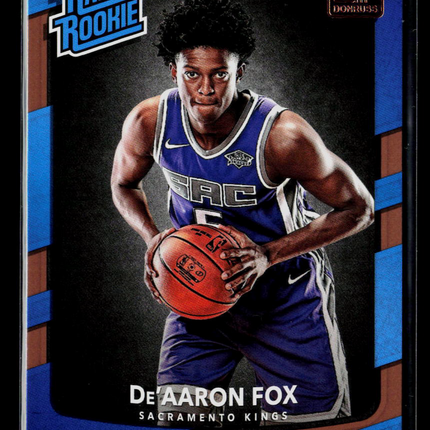 2017 Panini Donruss De'Aaron Fox #196 Blue Press Proof