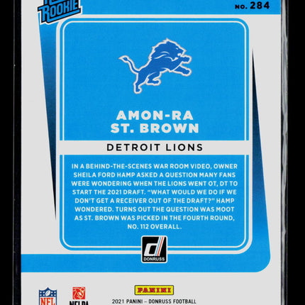 2021 Donruss Amon-Ra St. Brown #284 Press Proof Red
