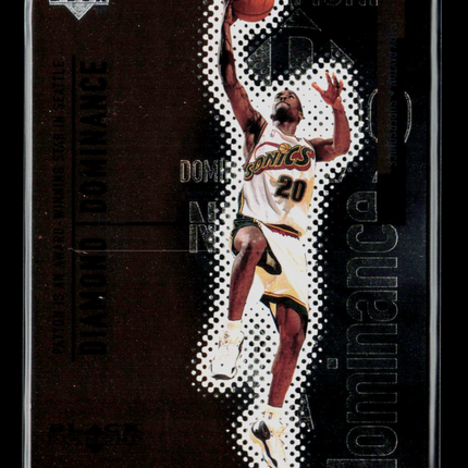 1999 Upper Deck Black Diamond Dominance Gary Payton #D25 0594/1000