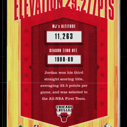1999 Upper Deck Athlete of the Century Elevation Michael Jordan #EL6