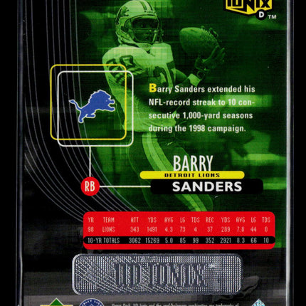 1999 Upper Deck Ionix Barry Sanders #20