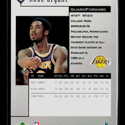 1999 Upper Deck Black Diamond Kobe Bryant #46