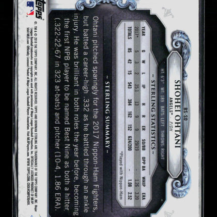 2018 Bowman Sterling Shohei Ohtani #BS-SO RC