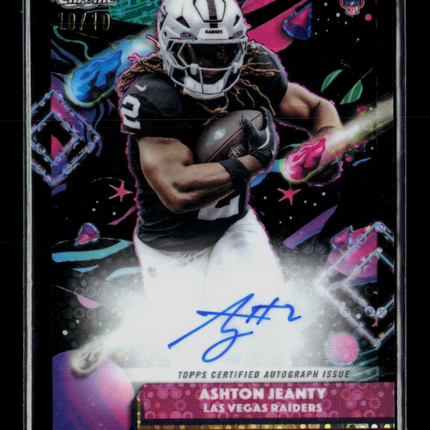 2025 Topps Cosmic Chrome Ashton Jeanty #CCA-AJ RC 10/10 Auto Black