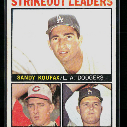 1964 Topps Sandy Koufax Don Drysdale Jim Maloney #5