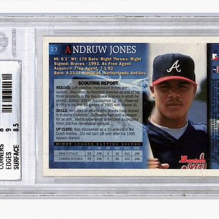 1999 Bowman Andruw Jones #23 BGS 8.5