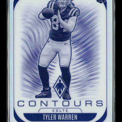 2025 Panini Phoenix Football Contours Tyler Warren #14 RC