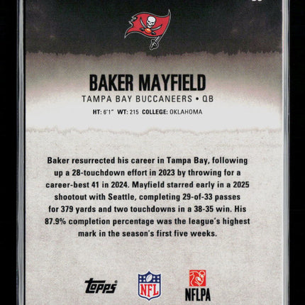 2025 Topps Signature Class Baker Mayfield #50 50/50 Orange