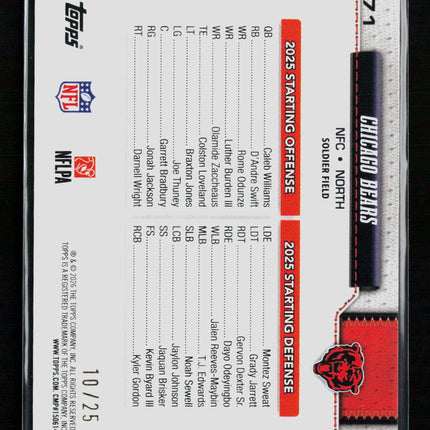 2026 Topps Chicago Bears #271 Orange 10/25
