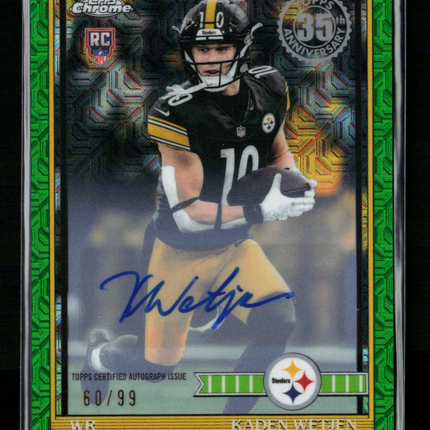 2026 Topps Chrome Kaden Wetjen #91TRC-37 Green Mojo 60/99 RC Auto