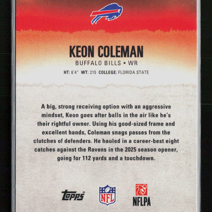 2025 Topps Signature Class Keon Coleman #64 3/5 Blue