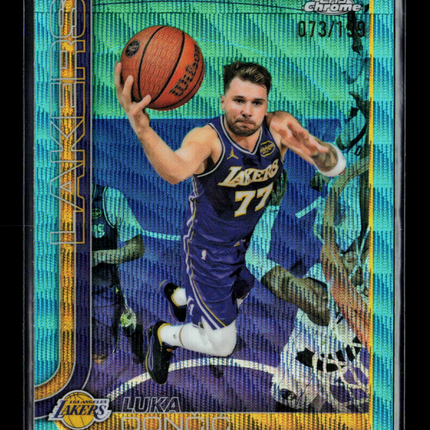 2026 Topps Chrome Luka Doncic #2 Aqua Wave Refractor 073/199