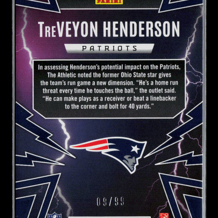 2025 Panini Phoenix Thunderbirds TreVeyon Henderson #36 09/99 RC