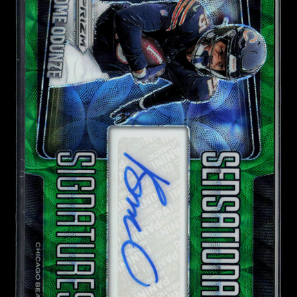 2025 Panini Prizm Sensational Signatures Rome Odunze #SEN-ROE Green 43/75 Auto