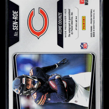 2025 Panini Prizm Sensational Signatures Rome Odunze #SEN-ROE Green 43/75 Auto