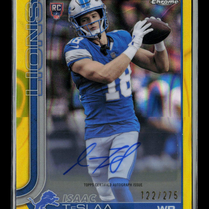 2025 Topps Chrome Isaac TeSlaa #RA-ITS Yellow 122/275 RC Auto