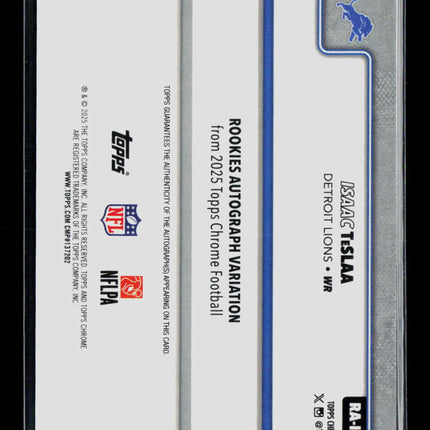 2025 Topps Chrome Isaac TeSlaa #RA-ITS Yellow 122/275 RC Auto