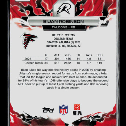 2026 Topps Resurgence Bijan Robinson #5 Pink /10